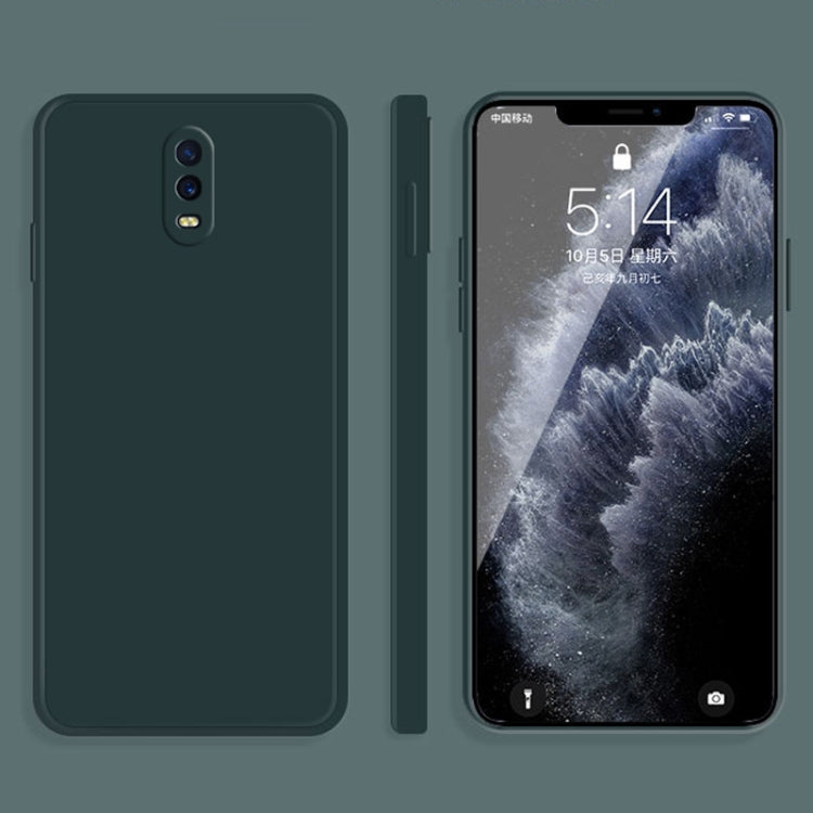 For OPPO R17 Solid Color Imitation Liquid Silicone Straight Edge Dropproof Full Coverage Protective Case