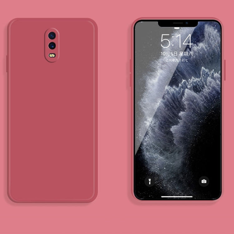 For OPPO R17 Solid Color Imitation Liquid Silicone Straight Edge Dropproof Full Coverage Protective Case