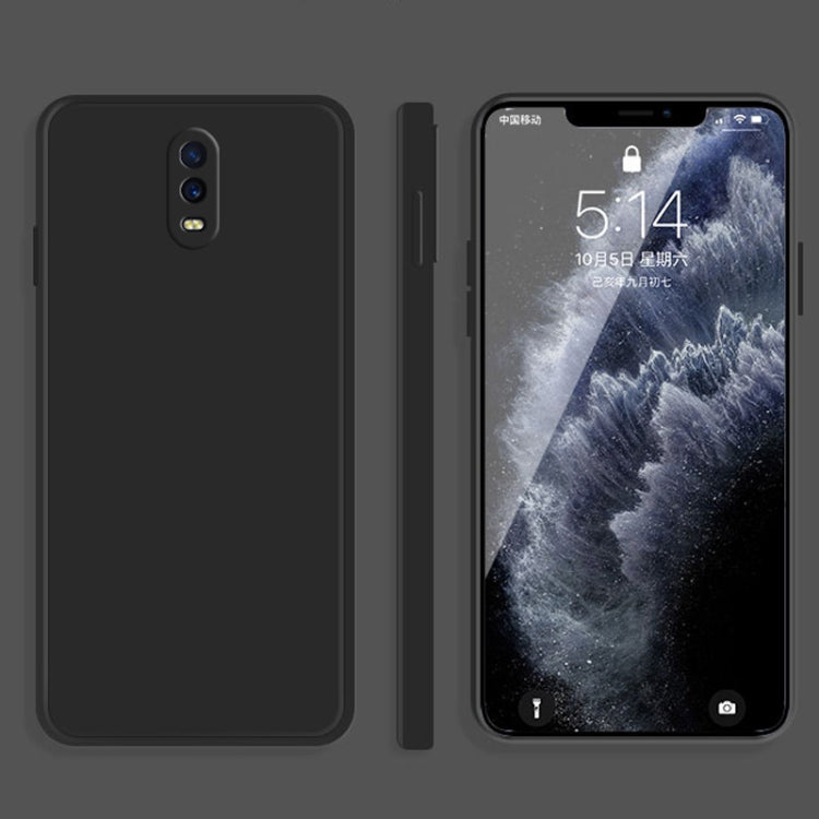 For OPPO R17 Solid Color Imitation Liquid Silicone Straight Edge Dropproof Full Coverage Protective Case