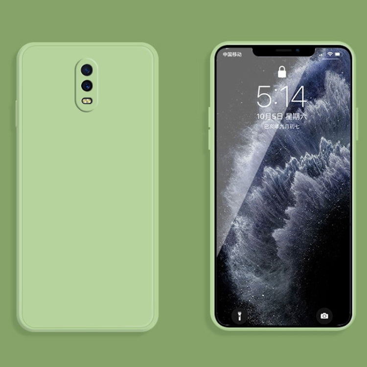 For OPPO R17 Solid Color Imitation Liquid Silicone Straight Edge Dropproof Full Coverage Protective Case