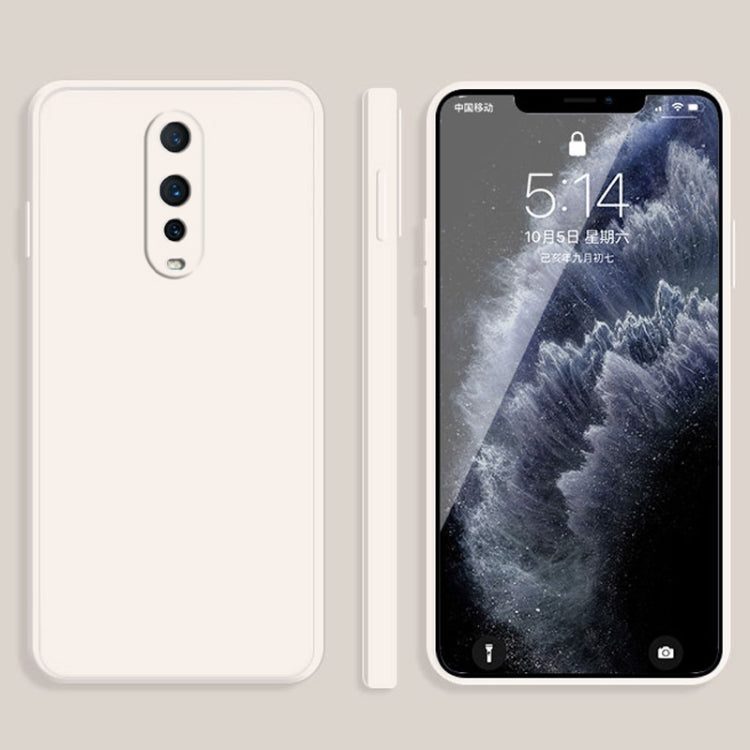 For OPPO R17 Pro Solid Color Imitation Liquid Silicone Straight Edge Dropproof Full Coverage Protective Case