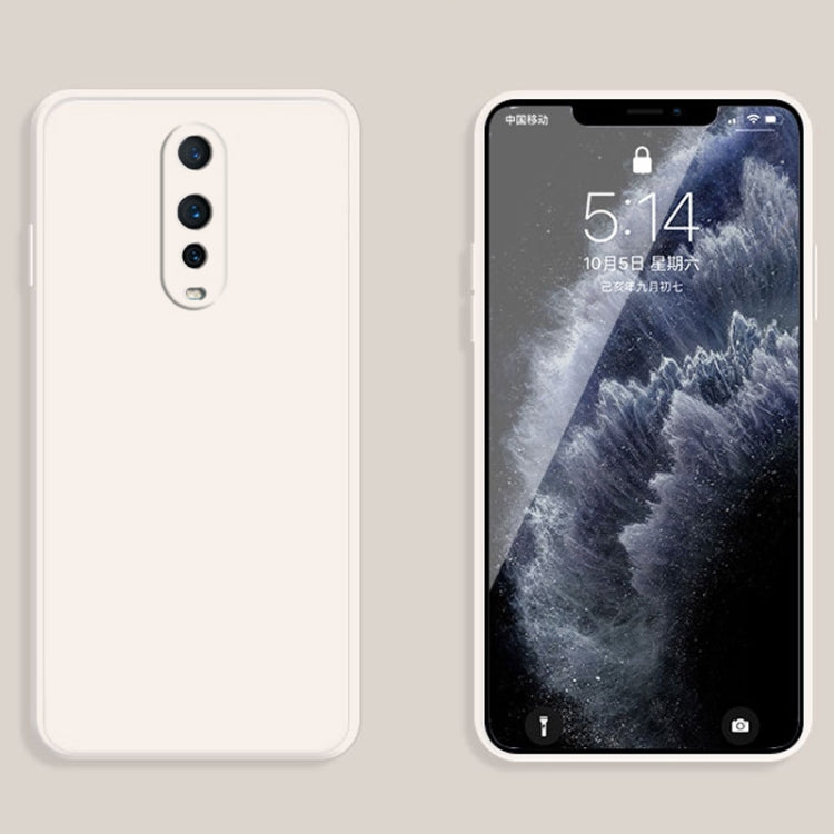 For OPPO R17 Pro Solid Color Imitation Liquid Silicone Straight Edge Dropproof Full Coverage Protective Case