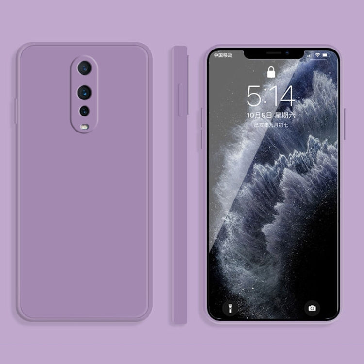 For OPPO R17 Pro Solid Color Imitation Liquid Silicone Straight Edge Dropproof Full Coverage Protective Case
