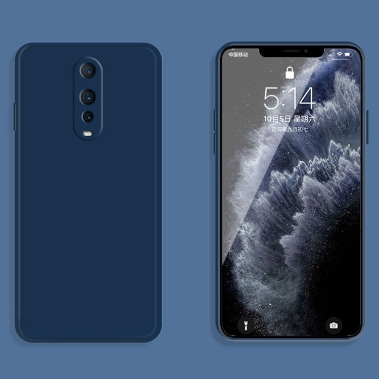 For OPPO R17 Pro Solid Color Imitation Liquid Silicone Straight Edge Dropproof Full Coverage Protective Case