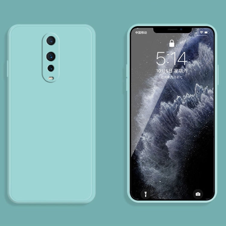 For OPPO R17 Pro Solid Color Imitation Liquid Silicone Straight Edge Dropproof Full Coverage Protective Case