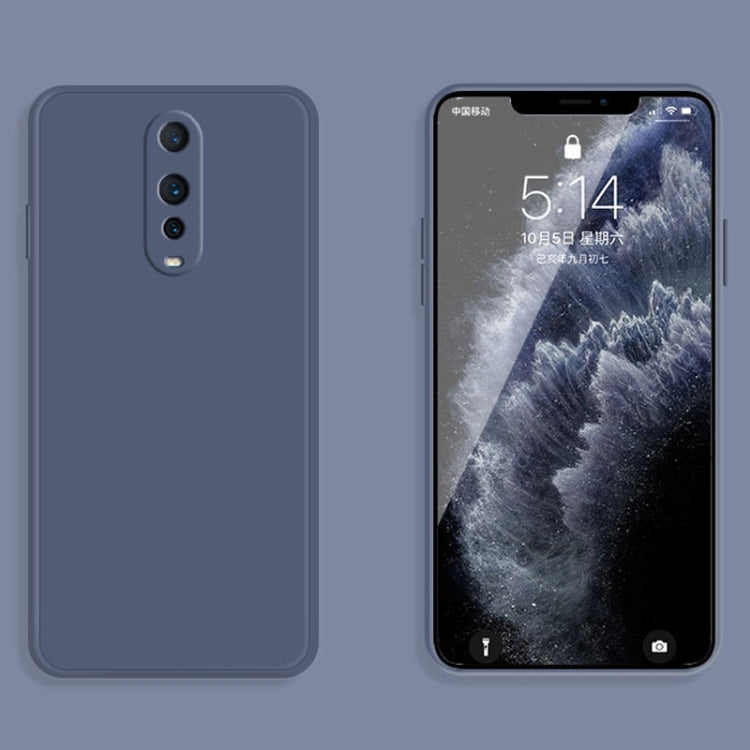 For OPPO R17 Pro Solid Color Imitation Liquid Silicone Straight Edge Dropproof Full Coverage Protective Case