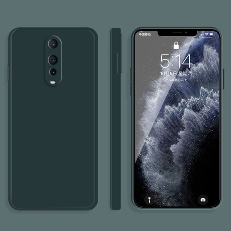 For OPPO R17 Pro Solid Color Imitation Liquid Silicone Straight Edge Dropproof Full Coverage Protective Case