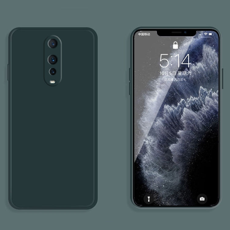For OPPO R17 Pro Solid Color Imitation Liquid Silicone Straight Edge Dropproof Full Coverage Protective Case