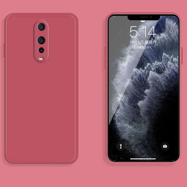 For OPPO R17 Pro Solid Color Imitation Liquid Silicone Straight Edge Dropproof Full Coverage Protective Case