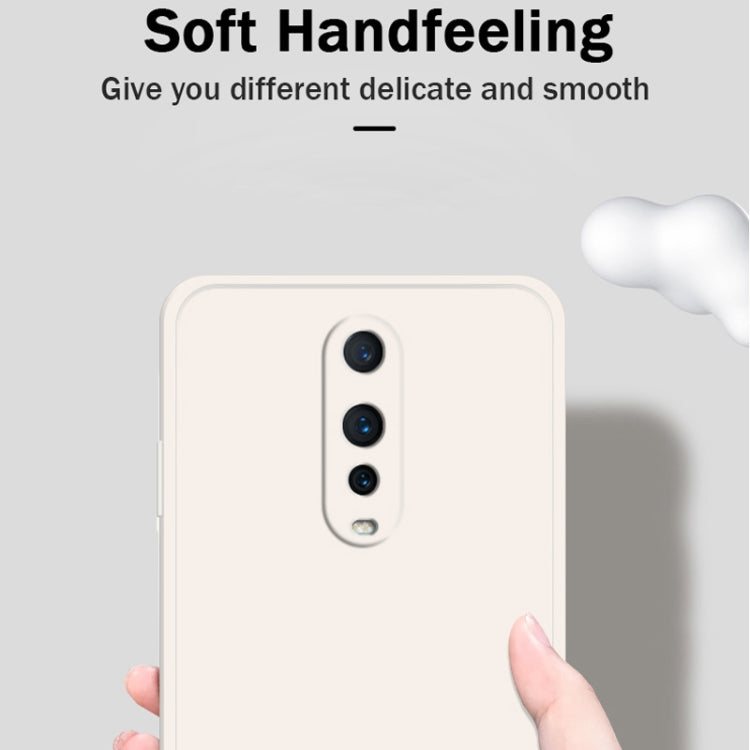 For OPPO R17 Pro Solid Color Imitation Liquid Silicone Straight Edge Dropproof Full Coverage Protective Case