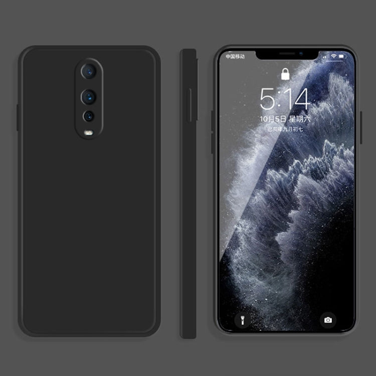 For OPPO R17 Pro Solid Color Imitation Liquid Silicone Straight Edge Dropproof Full Coverage Protective Case