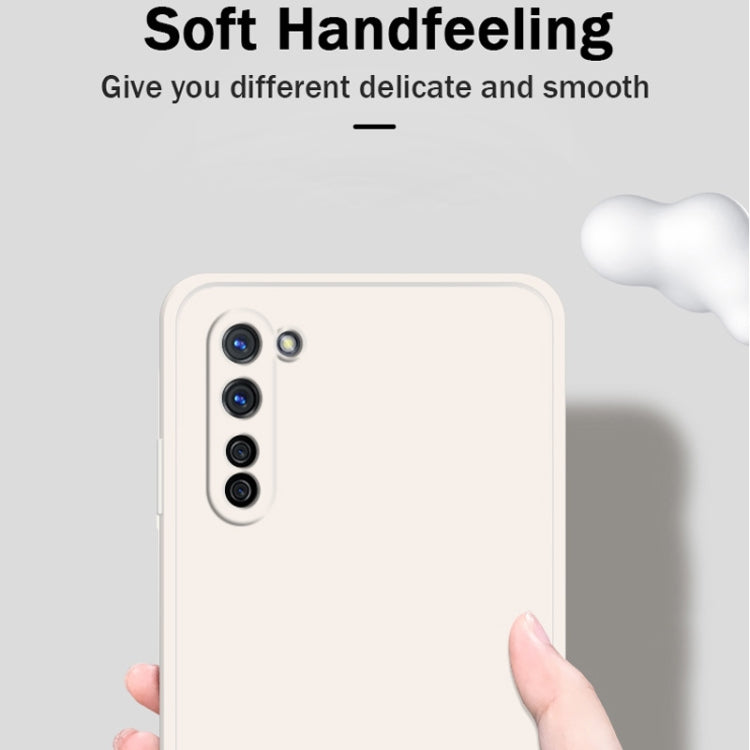 For OPPO Reno3 Solid Color Imitation Liquid Silicone Straight Edge Dropproof Full Coverage Protective Case