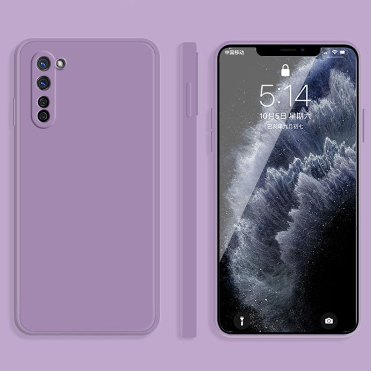 For OPPO Reno3 Solid Color Imitation Liquid Silicone Straight Edge Dropproof Full Coverage Protective Case