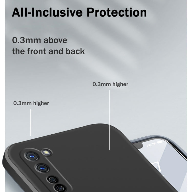 For OPPO Reno3 Solid Color Imitation Liquid Silicone Straight Edge Dropproof Full Coverage Protective Case