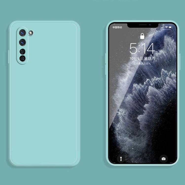 For OPPO Reno3 Solid Color Imitation Liquid Silicone Straight Edge Dropproof Full Coverage Protective Case