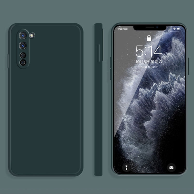 For OPPO Reno3 Solid Color Imitation Liquid Silicone Straight Edge Dropproof Full Coverage Protective Case