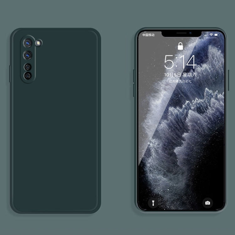 For OPPO Reno3 Solid Color Imitation Liquid Silicone Straight Edge Dropproof Full Coverage Protective Case