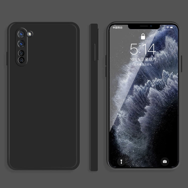 For OPPO Reno3 Solid Color Imitation Liquid Silicone Straight Edge Dropproof Full Coverage Protective Case
