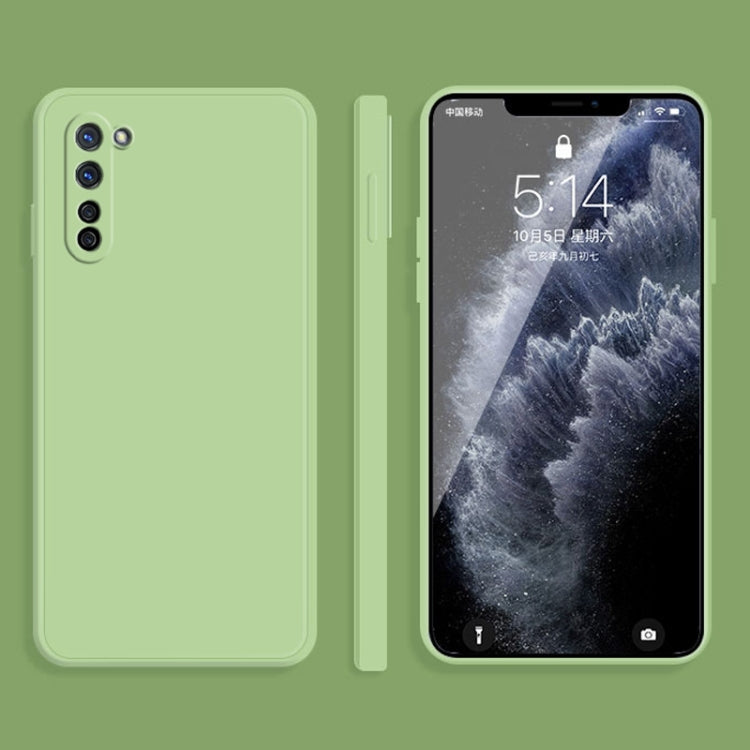 For OPPO Reno3 Solid Color Imitation Liquid Silicone Straight Edge Dropproof Full Coverage Protective Case