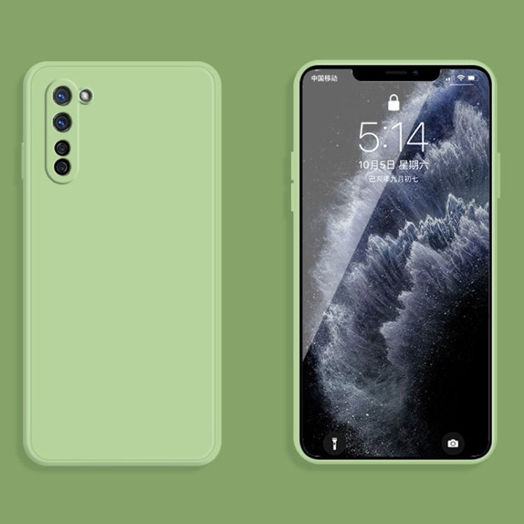For OPPO Reno3 Solid Color Imitation Liquid Silicone Straight Edge Dropproof Full Coverage Protective Case