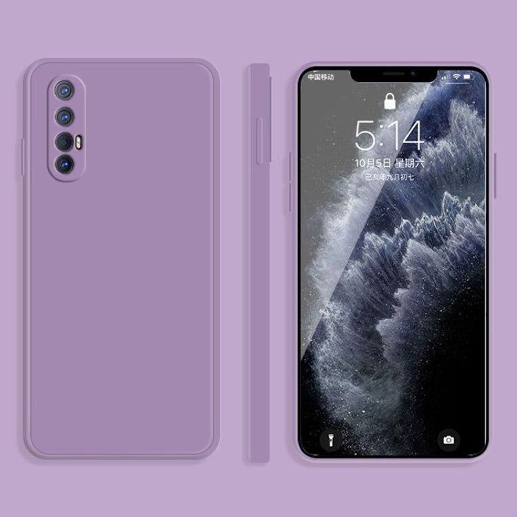 For OPPO Reno3 Pro Solid Color Imitation Liquid Silicone Straight Edge Dropproof Full Coverage Protective Case