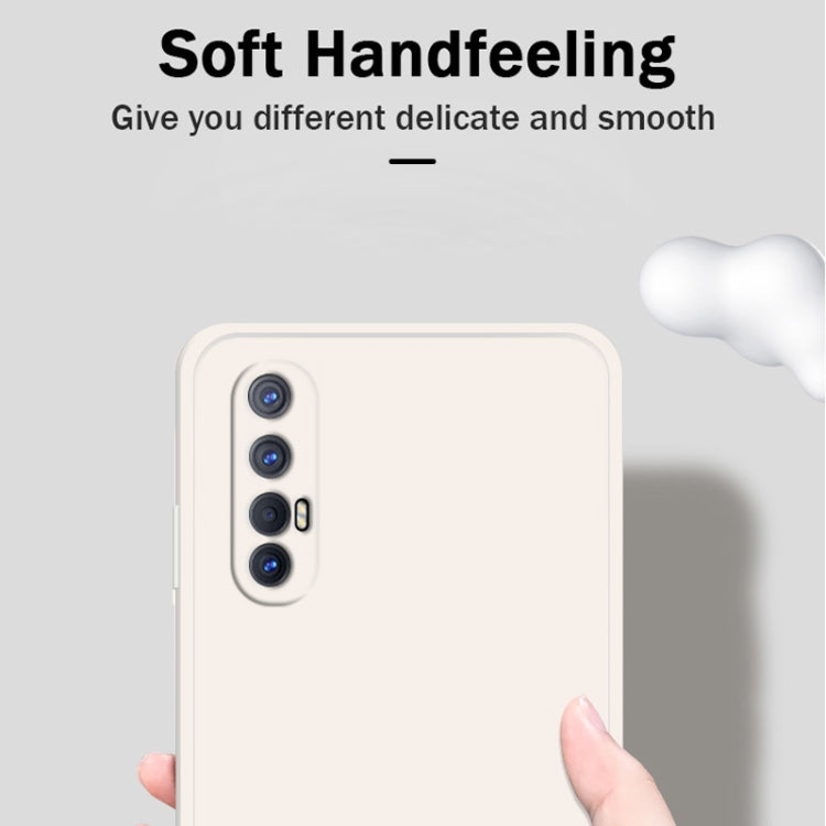 For OPPO Reno3 Pro Solid Color Imitation Liquid Silicone Straight Edge Dropproof Full Coverage Protective Case