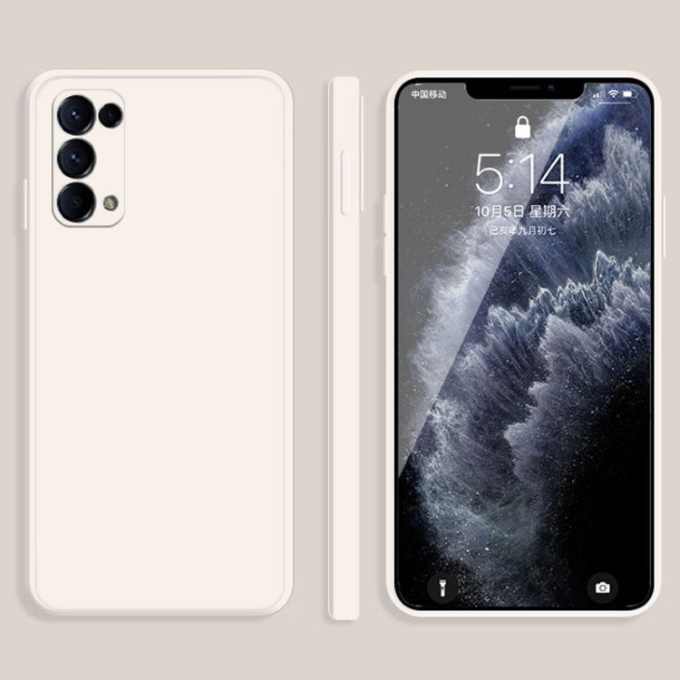 For OPPO Reno5 Pro Solid Color Imitation Liquid Silicone Straight Edge Dropproof Full Coverage Protective Case