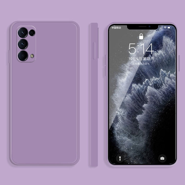 For OPPO Reno5 Pro Solid Color Imitation Liquid Silicone Straight Edge Dropproof Full Coverage Protective Case