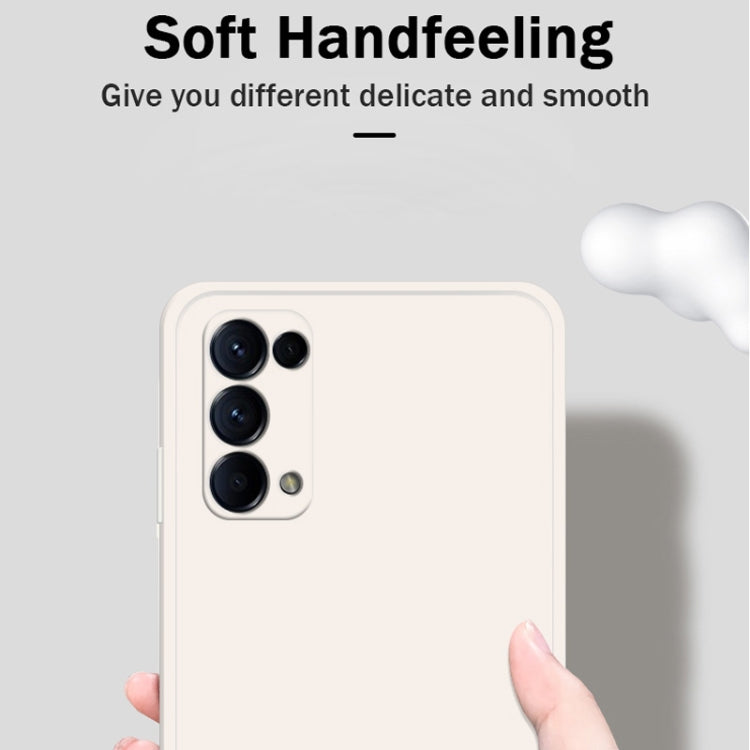 For OPPO Reno5 Pro Solid Color Imitation Liquid Silicone Straight Edge Dropproof Full Coverage Protective Case