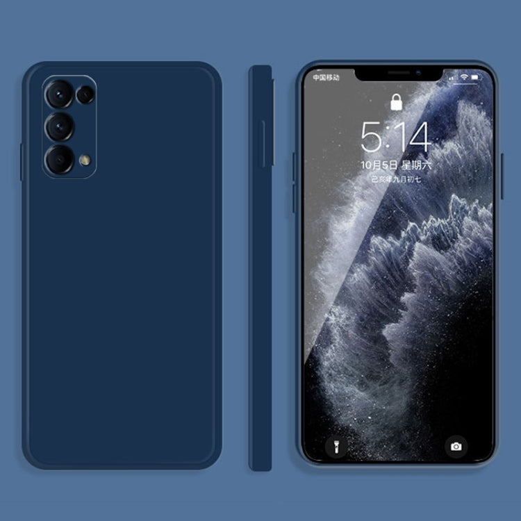 For OPPO Reno5 Pro Solid Color Imitation Liquid Silicone Straight Edge Dropproof Full Coverage Protective Case