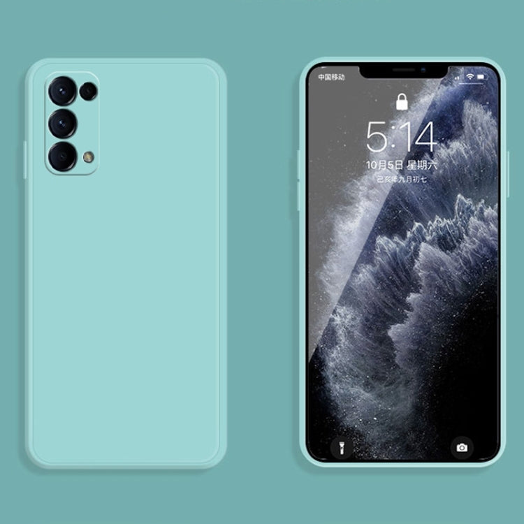 For OPPO Reno5 Pro Solid Color Imitation Liquid Silicone Straight Edge Dropproof Full Coverage Protective Case