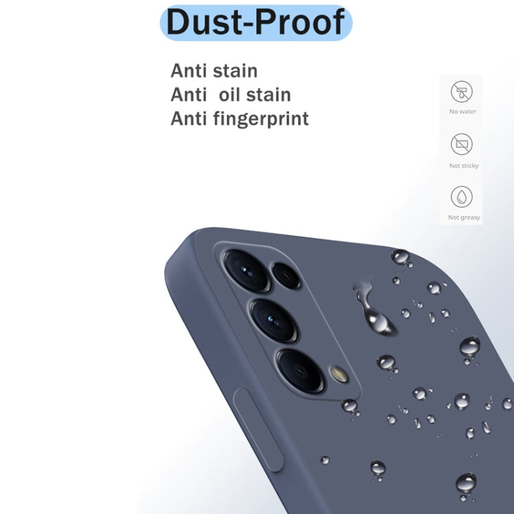 For OPPO Reno5 Pro Solid Color Imitation Liquid Silicone Straight Edge Dropproof Full Coverage Protective Case