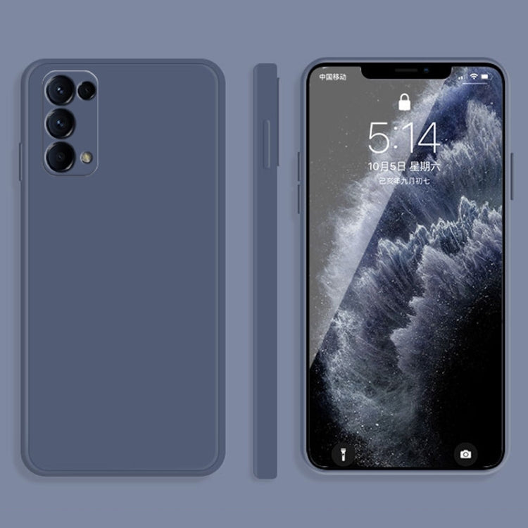 For OPPO Reno5 Pro Solid Color Imitation Liquid Silicone Straight Edge Dropproof Full Coverage Protective Case