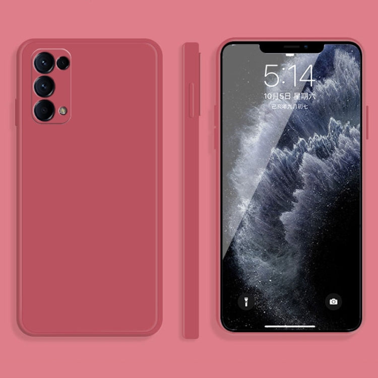 For OPPO Reno5 Pro Solid Color Imitation Liquid Silicone Straight Edge Dropproof Full Coverage Protective Case