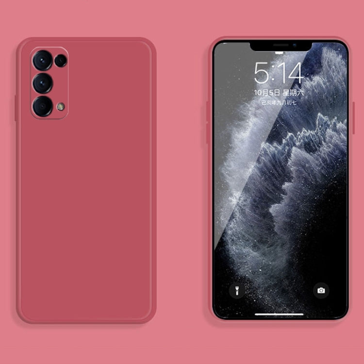For OPPO Reno5 Pro Solid Color Imitation Liquid Silicone Straight Edge Dropproof Full Coverage Protective Case