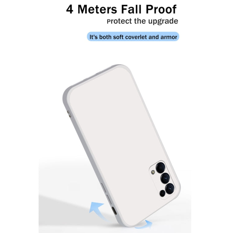 For OPPO Reno5 Pro Solid Color Imitation Liquid Silicone Straight Edge Dropproof Full Coverage Protective Case
