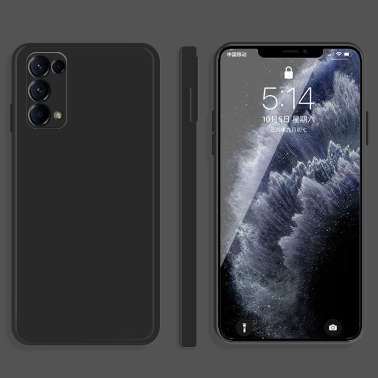 For OPPO Reno5 Pro Solid Color Imitation Liquid Silicone Straight Edge Dropproof Full Coverage Protective Case