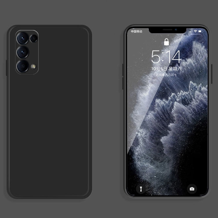 For OPPO Reno5 Pro Solid Color Imitation Liquid Silicone Straight Edge Dropproof Full Coverage Protective Case