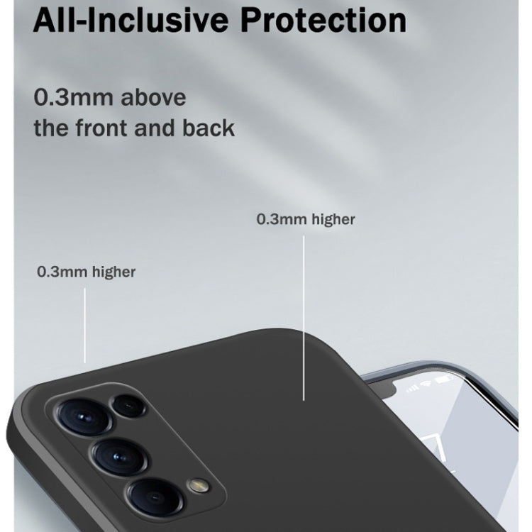 For OPPO Reno5 Pro Solid Color Imitation Liquid Silicone Straight Edge Dropproof Full Coverage Protective Case