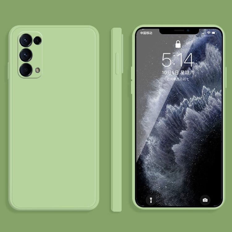 For OPPO Reno5 Pro Solid Color Imitation Liquid Silicone Straight Edge Dropproof Full Coverage Protective Case