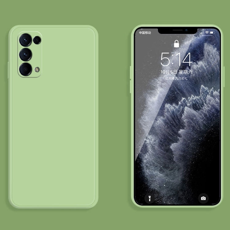 For OPPO Reno5 Pro Solid Color Imitation Liquid Silicone Straight Edge Dropproof Full Coverage Protective Case