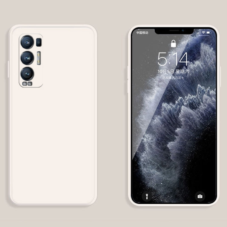 For OPPO Reno5 Pro+ Solid Color Imitation Liquid Silicone Straight Edge Dropproof Full Coverage Protective Case