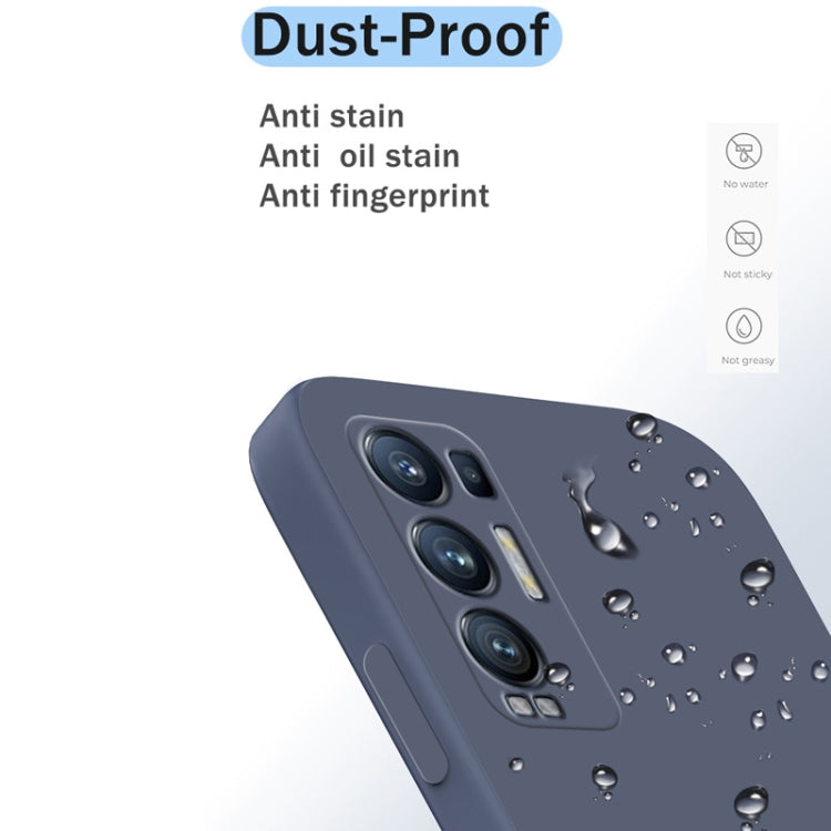 For OPPO Reno5 Pro+ Solid Color Imitation Liquid Silicone Straight Edge Dropproof Full Coverage Protective Case