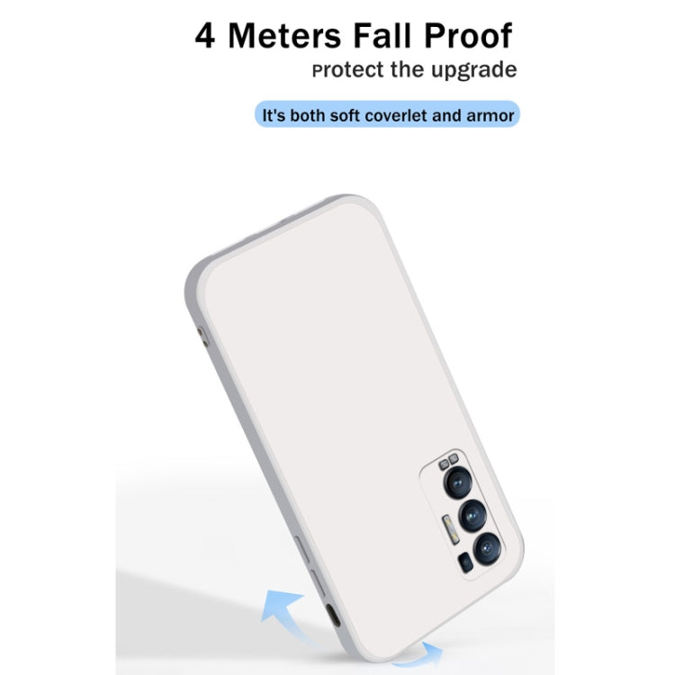 For OPPO Reno5 Pro+ Solid Color Imitation Liquid Silicone Straight Edge Dropproof Full Coverage Protective Case