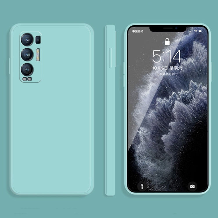 For OPPO Reno5 Pro+ Solid Color Imitation Liquid Silicone Straight Edge Dropproof Full Coverage Protective Case
