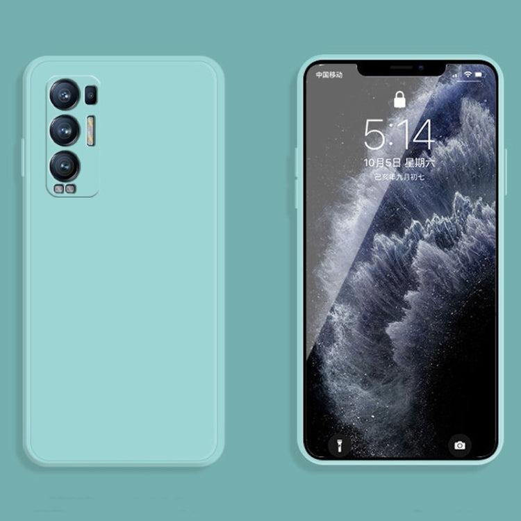 For OPPO Reno5 Pro+ Solid Color Imitation Liquid Silicone Straight Edge Dropproof Full Coverage Protective Case