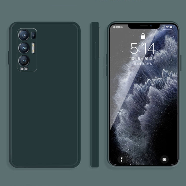 For OPPO Reno5 Pro+ Solid Color Imitation Liquid Silicone Straight Edge Dropproof Full Coverage Protective Case