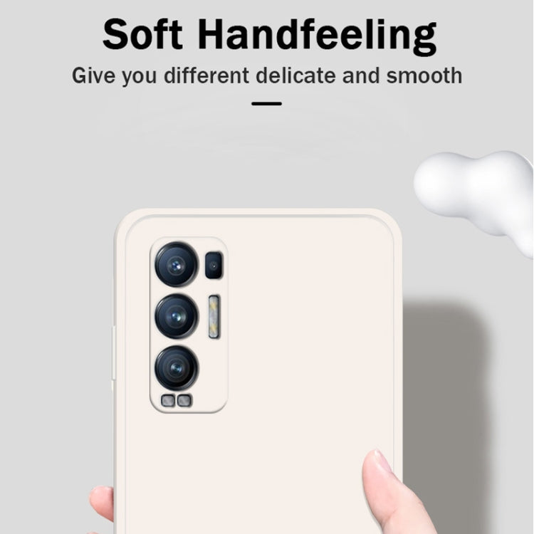 For OPPO Reno5 Pro+ Solid Color Imitation Liquid Silicone Straight Edge Dropproof Full Coverage Protective Case