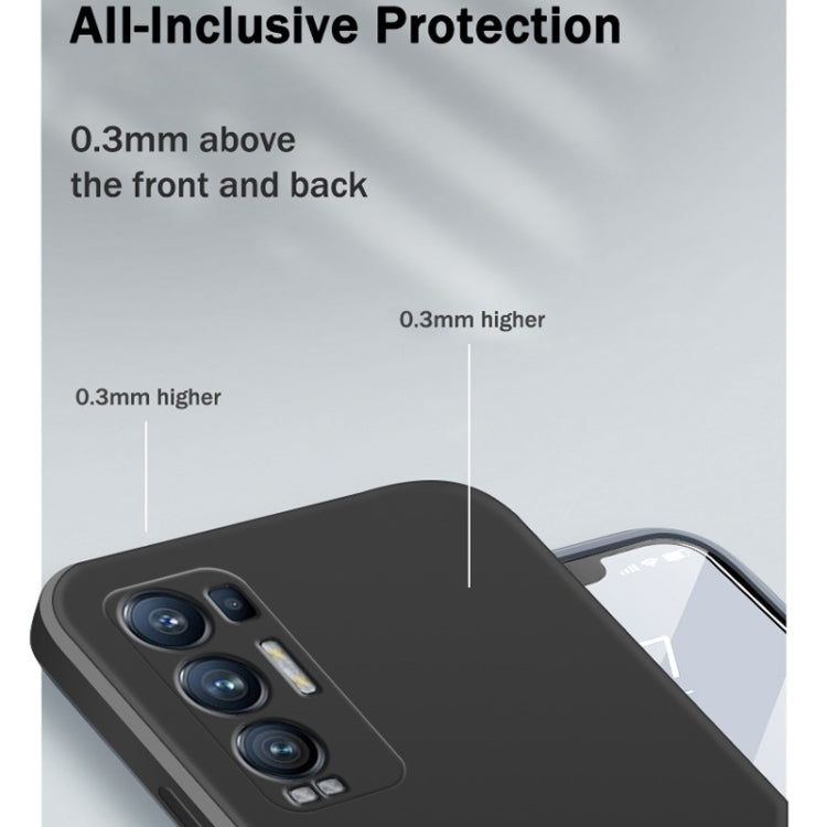 For OPPO Reno5 Pro+ Solid Color Imitation Liquid Silicone Straight Edge Dropproof Full Coverage Protective Case