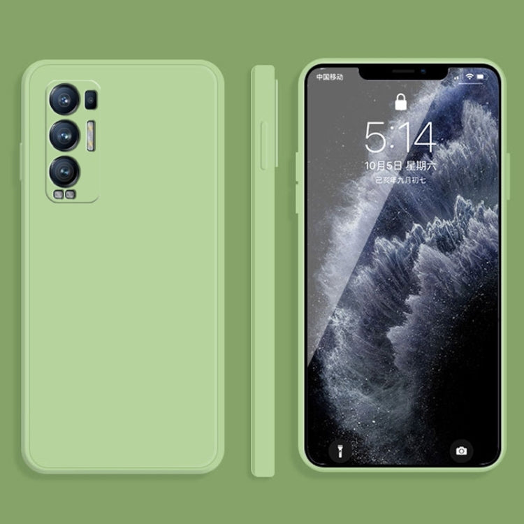 For OPPO Reno5 Pro+ Solid Color Imitation Liquid Silicone Straight Edge Dropproof Full Coverage Protective Case